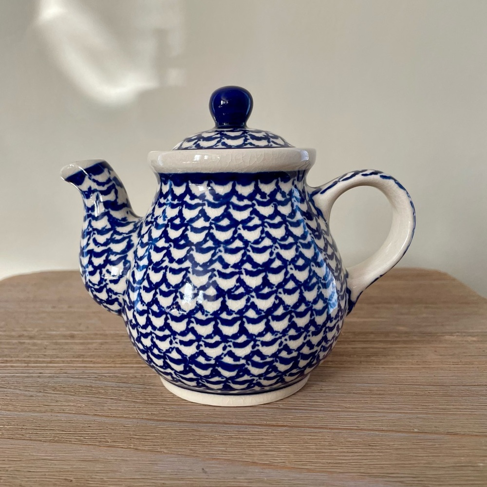 Boleslawiec Fish Scale Pattern Small Teapot
